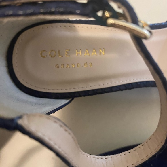 Cole Haan blue suede wedges - Picture 4 of 5